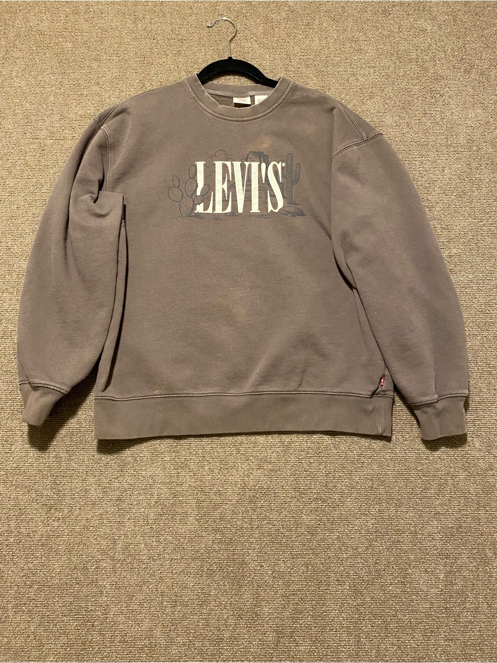 Levi's Men's Desert Cactus Brown/Taupe Sweatshirt Size M **FLAWS
